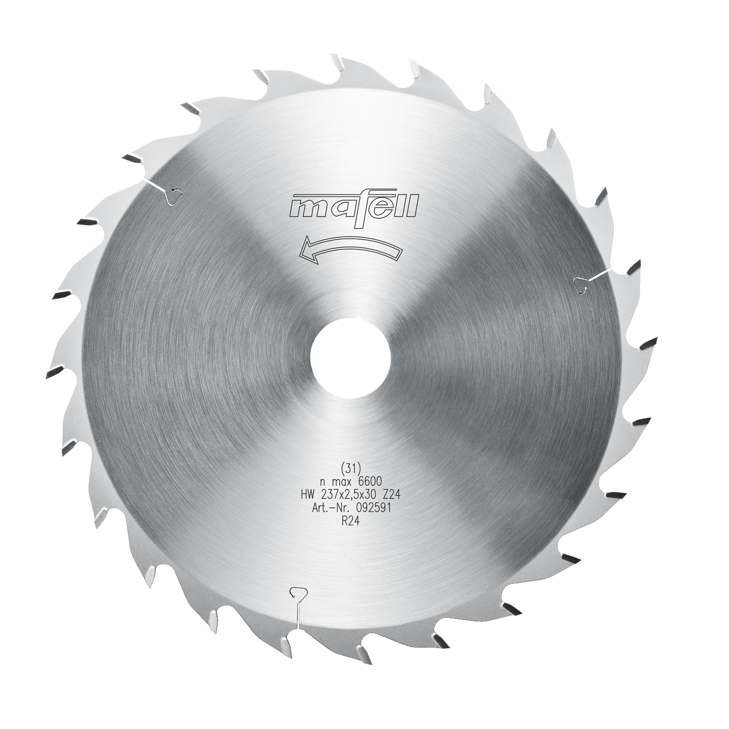 Sägeblatt-HM 237 x 1,8/2,5 x 30 mm, Z 24, WZ, für Längs- und Querschnitte