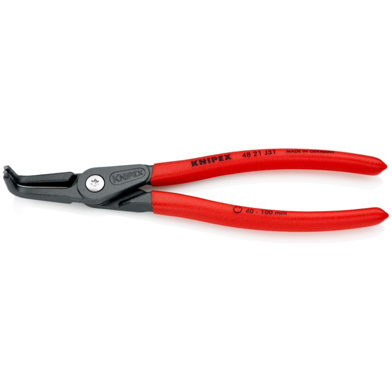 Seegerringzange gekröpft für Innenringe 40-100 mm Knipex 4821-J31