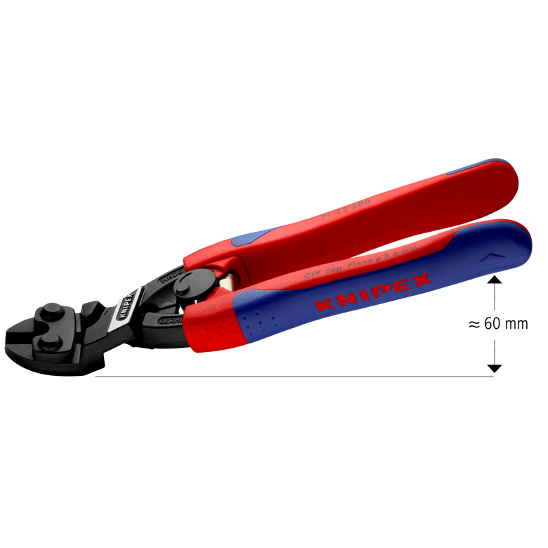 Kompakt-Bolzenschneider abgewinkelt "CoBolt" Knipex 7122-200 – Bild 2