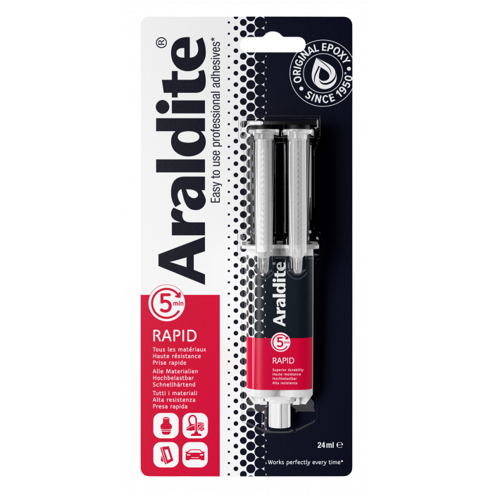 Zweikomponenten-Klebstoff Araldite Rapid 24 ml Spritze