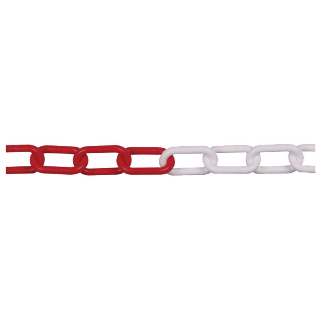 Absperrkette Kunststoffkette rot/weiss 25m
