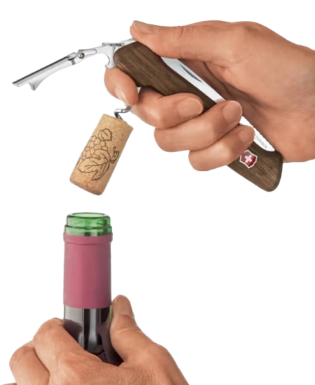 Victorinox Taschenmesser "WINE MASTER WOOD" Nussbaum – Bild 4