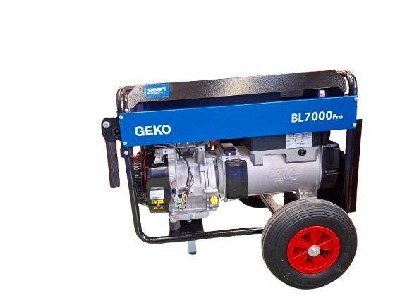GEKO Stromerzeuger BL7000 PRO (220V/380V) </strong>inkl. Radsatz (montiert)</strong>