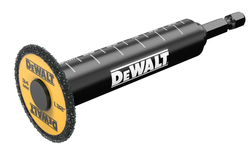 DeWalt Innenrohrschneider für PVC-Rohre, 34mm, für Verwendung mit Schraubern, 1/4"